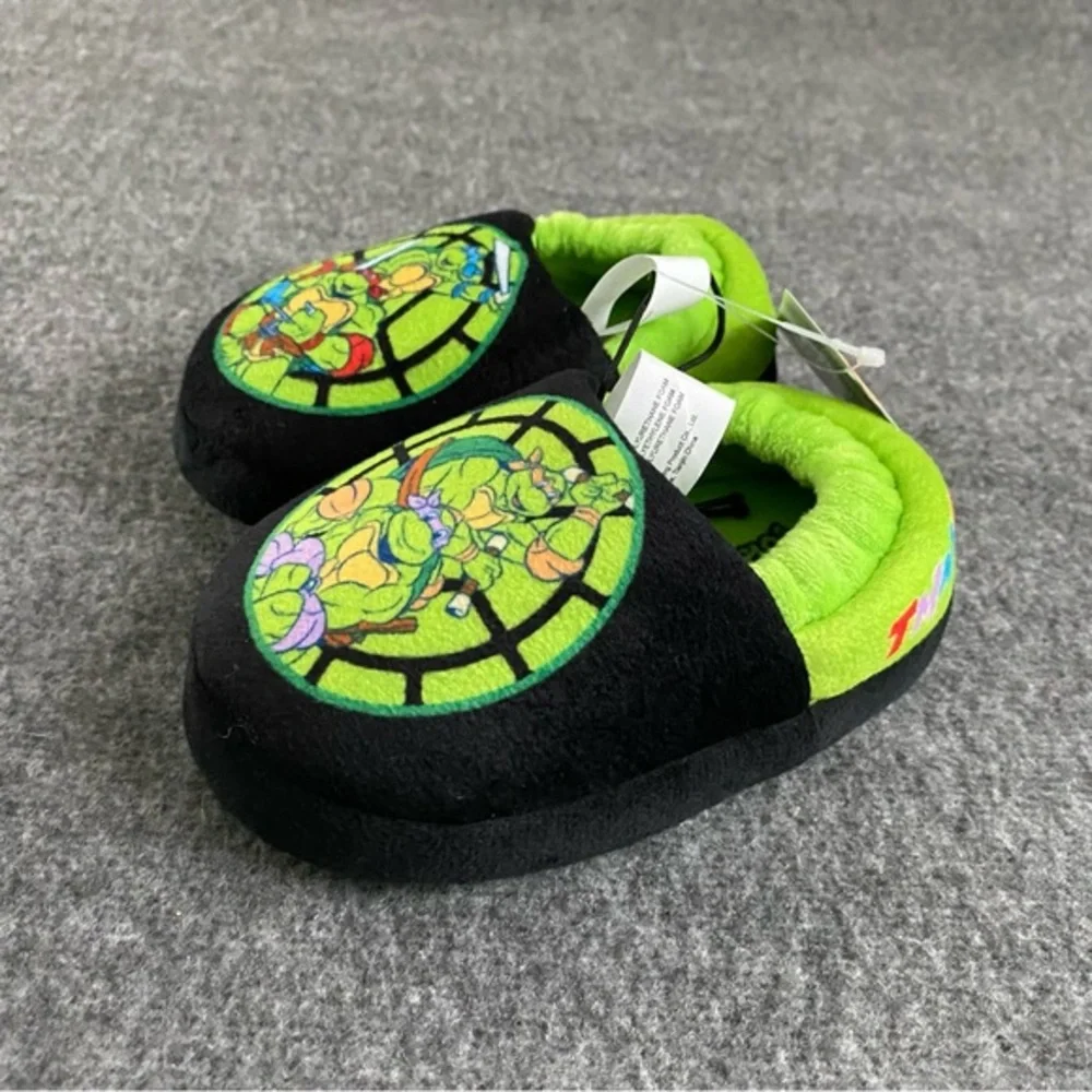 Teenage Mutant‎ Ninja Turtles Slippers Little  Boys Size 5-6 Slip On Green New